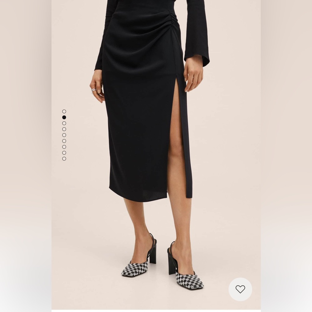 Mango vent midi skirt